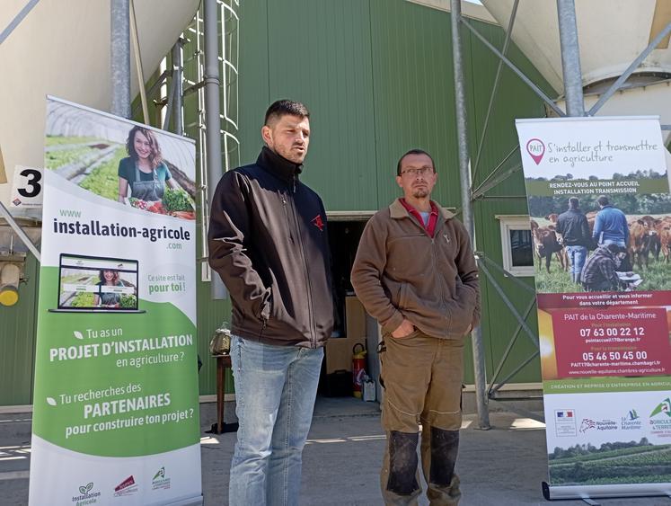 Guillaume Michaud, JA 17, a présenté les objectifs des portes ouvertes, et Ludovic Lamothe son parcours. 