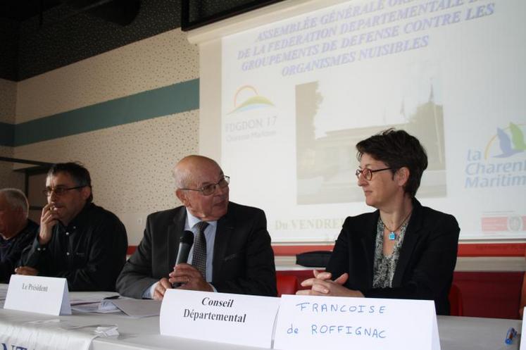 Françoise de Roffignac, vice-présidente du Département, a réitéré un message de soutien à Pierre Borde, président de la FDGDON.