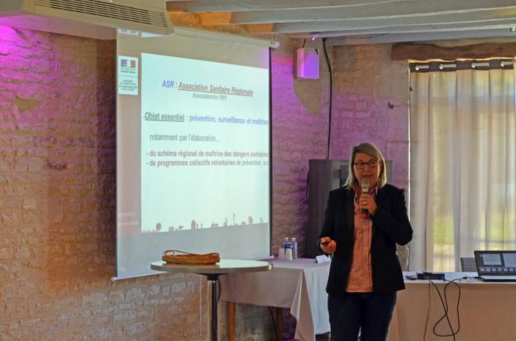 Pascale Cazin, directrice régionale adjointe de la Draaf, 
a introduit la journée sanitaire régionale.