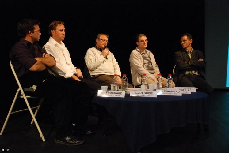 De gauche à droite : Eddy Fruchard, Gary Daguisé, Daniel Chauveau, Jean-Robert Morille et Laurent Magot.