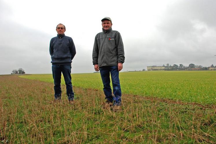 Bruno Dupas et  Jean-Luc Babarit, agriculteurs à Oiron, sont convaincus que l’avenir de l’agriculture est dans la lutte intégrée.