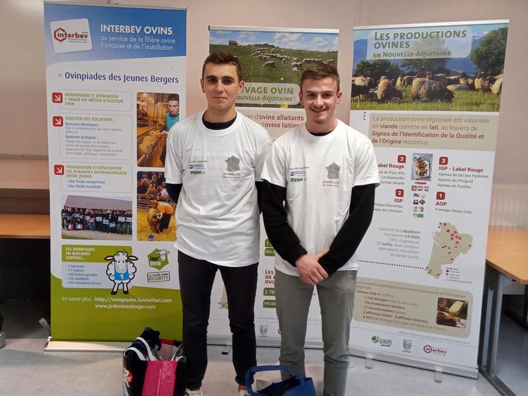Théophile Baudouin et Clément Bergère, meilleurs bergers de Nouvelle-Aquitaine.