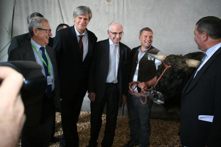 Stéphane Le Foll est allé à la rencontre des éleveurs cette année au Sommet.