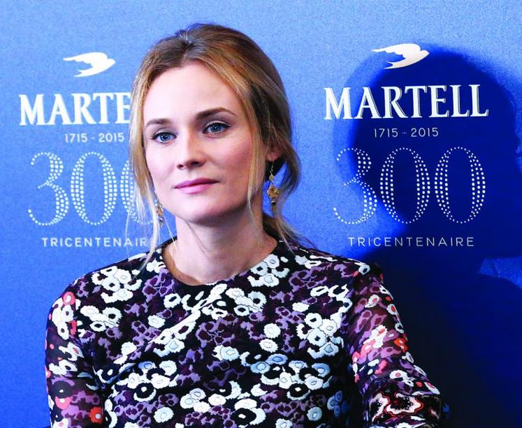 Diane Kruger, égérie de la maison de cognac Martell, à l'occasion de son tricentenaire.