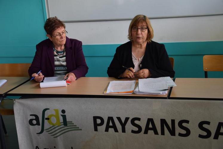 La présidente Joëlle Michaud (à droite) a rappelé les besoins de formation des agriculteurs tchadiens.