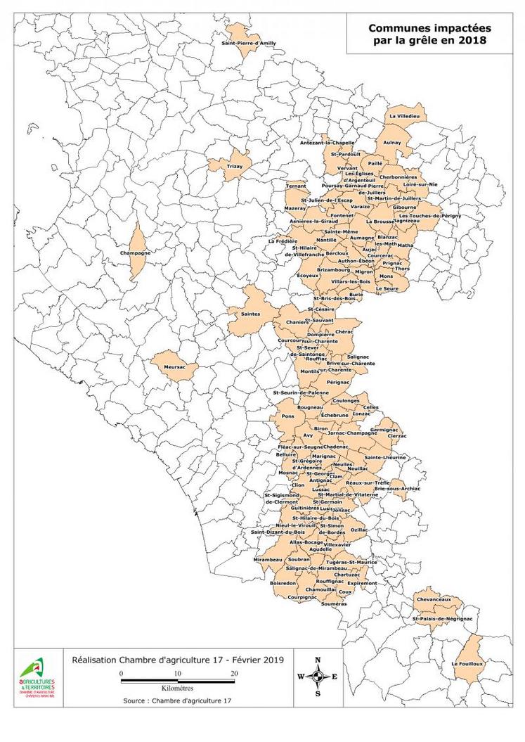 Communes éligibles en Charente-Maritime.