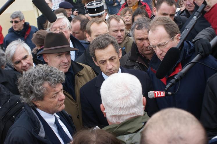 Nicolas Sarkozy en visite en Charente Maritime.