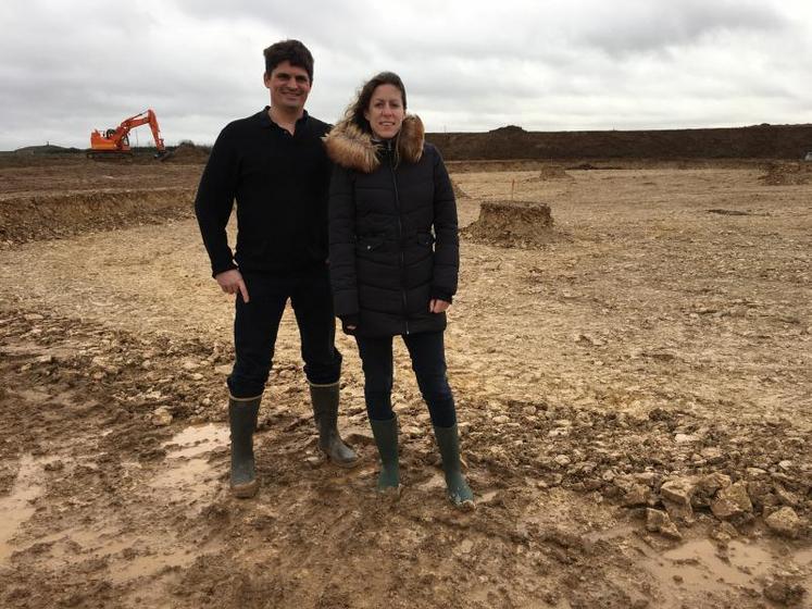 David et Vanessa Paillat, artisans du projet en cours de réalisation.