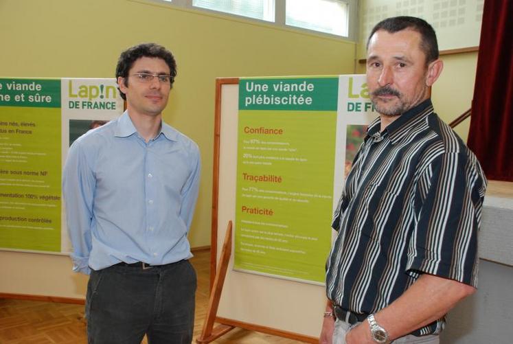 Yohan Fonteniaud, directeur et Serge Lefevre, président de Poitou Lapins.