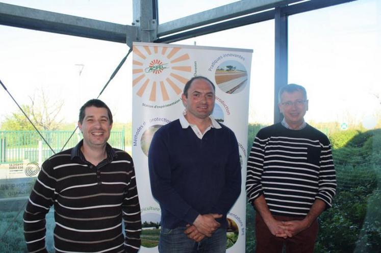 David Bouvard, technicien, Tony Thibault président et Jean-Michel Lhote, directeur. 