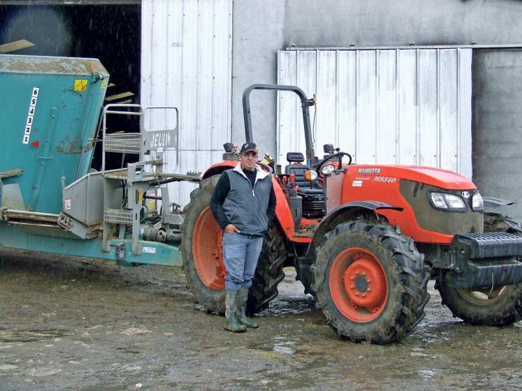 Cyril Clisson a adopté les tracteurs Kubota dès son installation.