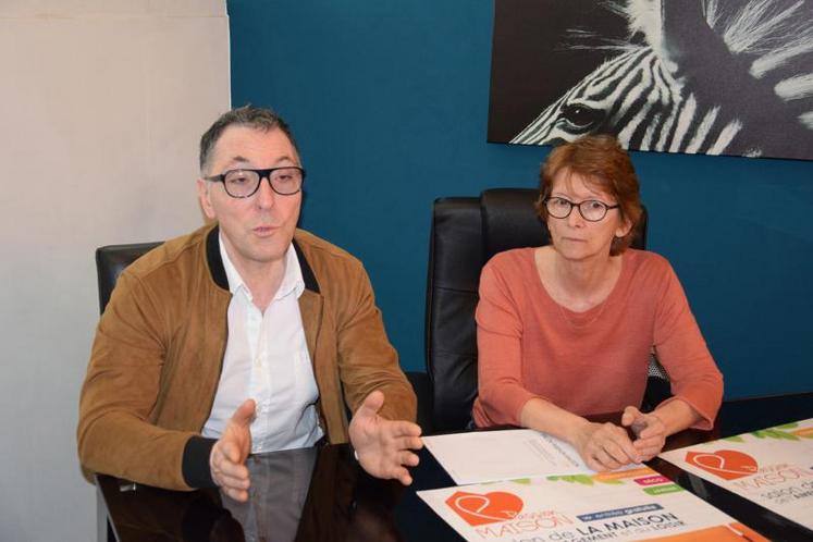 Les organisateurs du salon : Aldo Rosato et Martine Michel.