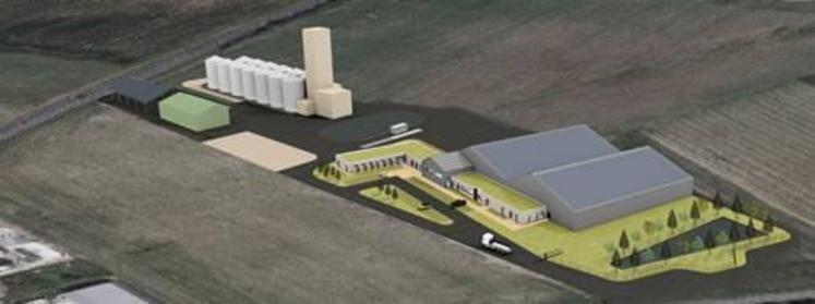 Les futures installations de la coopérative agricole de Matha, en 3D.