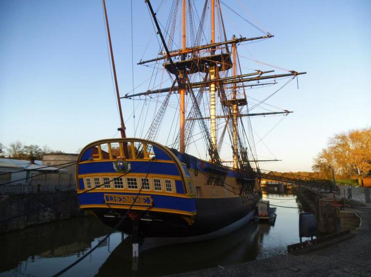 Quatre mois de voyage attendent l’Hermione.