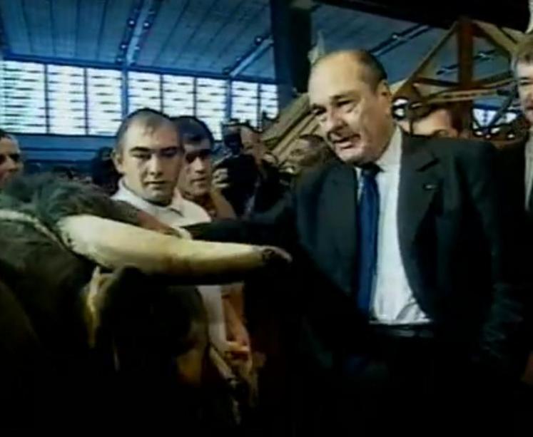 Jacques Chirac au salon de l'Agriculture, en 1999.