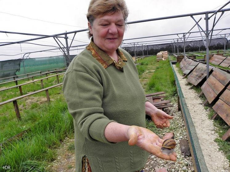 Maryse Petit est hélicicultrice, avec son mari, à Lorignac.