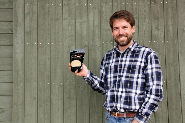 Jason Abbott et les agriculteurs producteurs de quinoa le vendent sous la marque Quinoa d'Anjou.