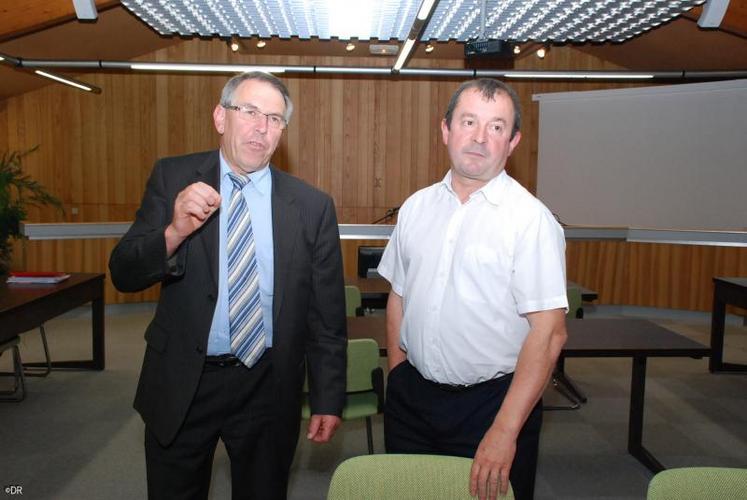 Daniel Rouvreau et Patrice Coutin, respectivement président et vice-président de la chambre d’agriculture.