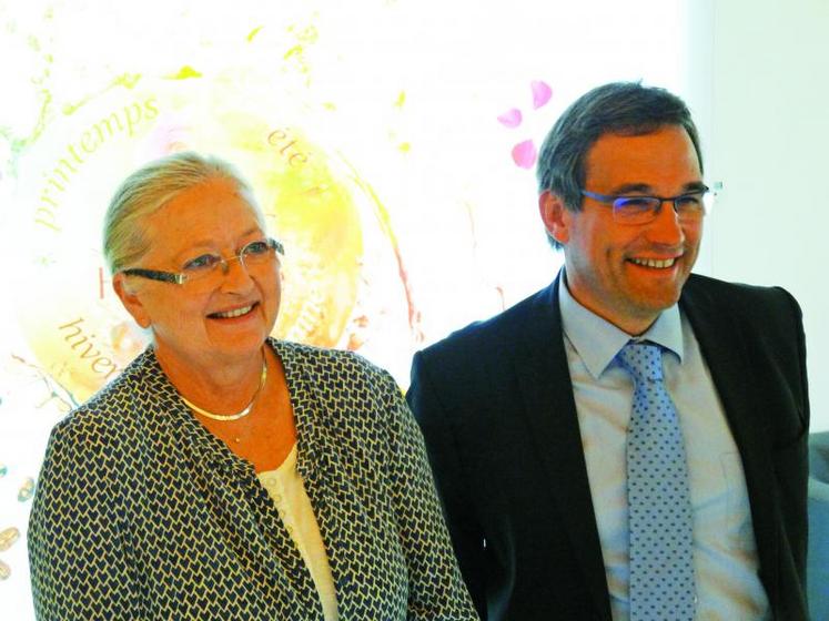 Catherine Quéré et Jean-Marie Sermier le 12 mai dans les locaux du BNIC.