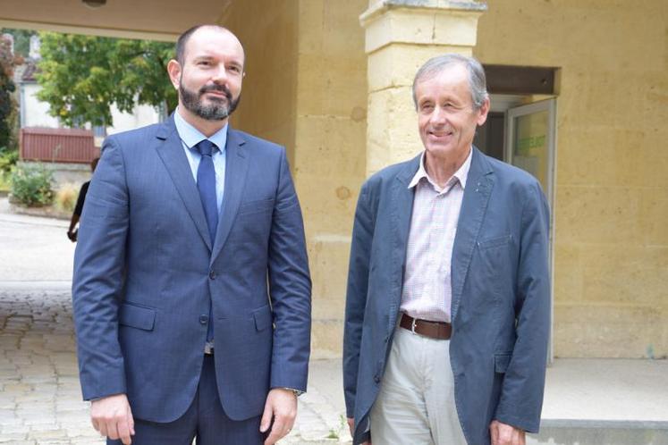 Yannick Laurent (à g.), ici avec Jacques Bougnaud le président, est le nouveau directeur de l’Ireo de Richemont.