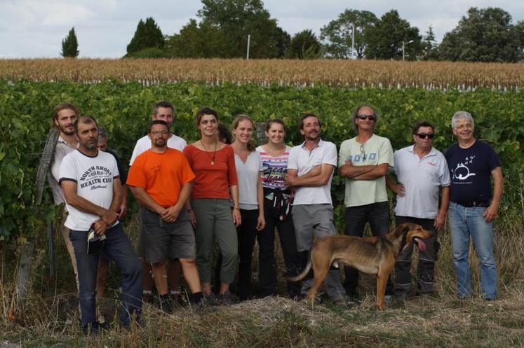 Journée de prospection collective, jeudi 5 septembre, chez Eric Berthonnaud, à Germignac.