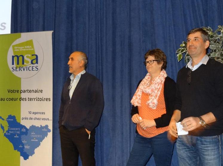 Jean-François Rineau (Sud Charente), Colombe Mandin (Vals de Saintonge) et Francis Merlaud (Charente Limousine)