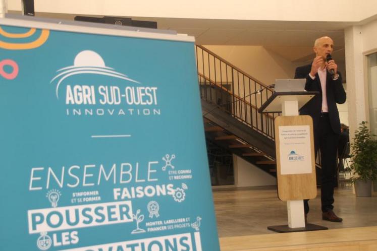 Laurent Augier, directeur d’Agri Sud Ouest Innovation, a rappelé le fonctionnement et les projets qui ont abouti grâce à Agri Sud Ouest Innovation.
