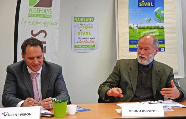 Laurent Peron, administrateur Végépolys, chargé de la communication, et Bruno Dupont, président du Sival.