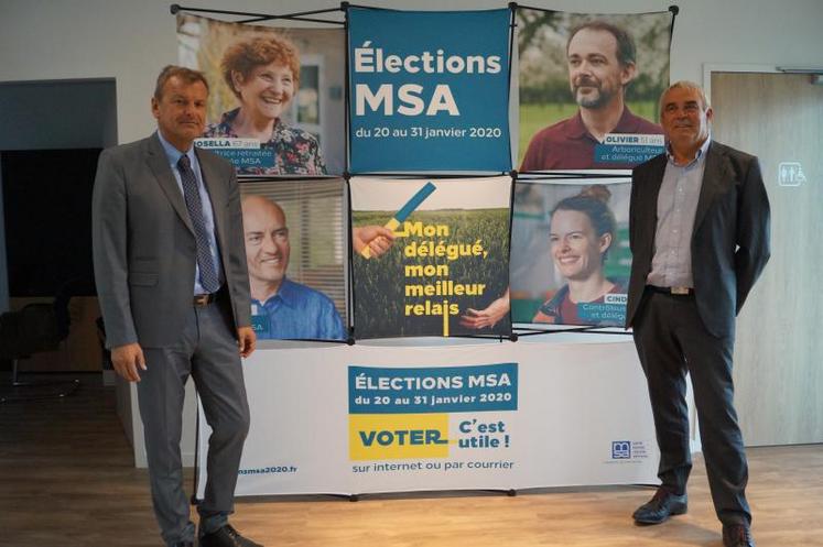 Edgard Cloerec, directeur, avec Patrick Couillaud, président 
de la MSA des Charentes (à droite).