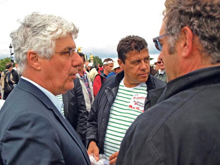 Le député Philippe Martin (à gauche) et Xavier Beulin, président de la Fnsea.