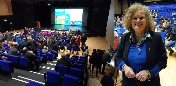 La géographe Sylvie Brunel était l'invitée du GDA de l'Aunis lors de son assemblée générale à l'Agora de St-Xandre, le 8 mars.