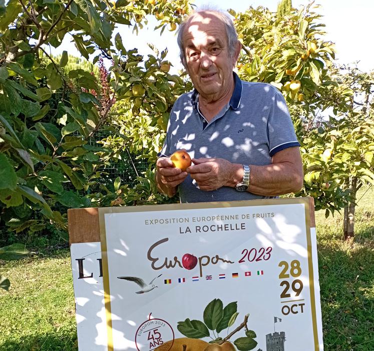 Guy Jouinot, président de l'association des Croqueurs de pommes Aunis Saintonge, prépare activement Europom.