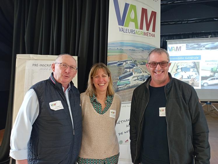 Yves Debien, le président, Vanessa Braudriet-Paillat, la secrétaire, et Laurent Lambert, le trésorier. 