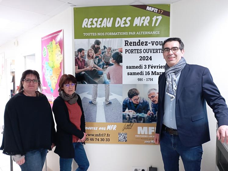 Christophe Richard, directeur de la fédération départementale avec à ses côtés Joceline Méry, comptable et Véronique Peuziat, assistante de direction.