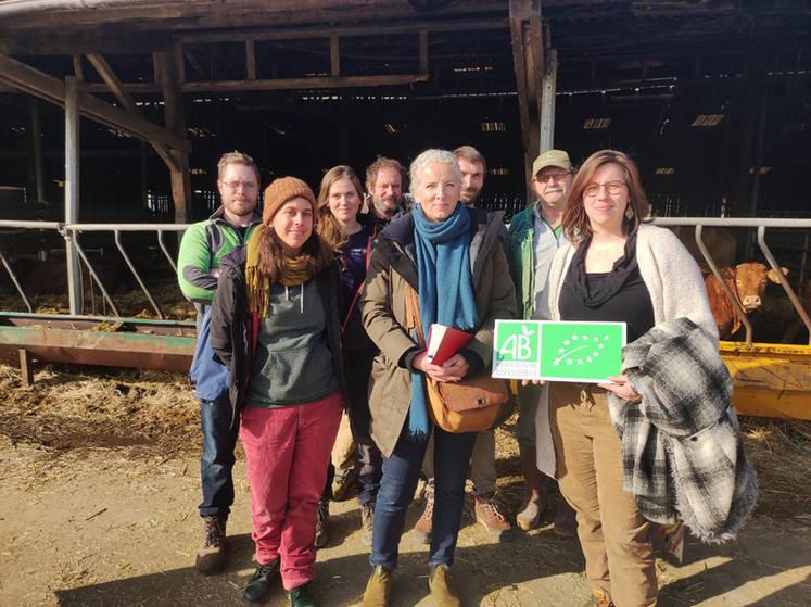 Les membres d'Agrobio 79 ont expliqué leurs revendications à la députée Delphine Batho mercredi 31 janvier.