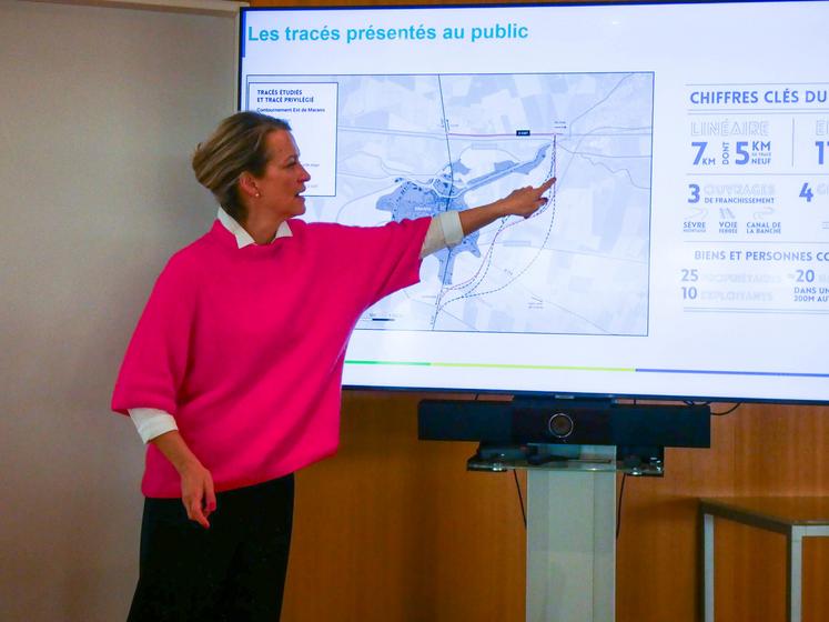 Sylvie Marcilly a présenté le tracé retenu à l'issue de la concertation avec le public.