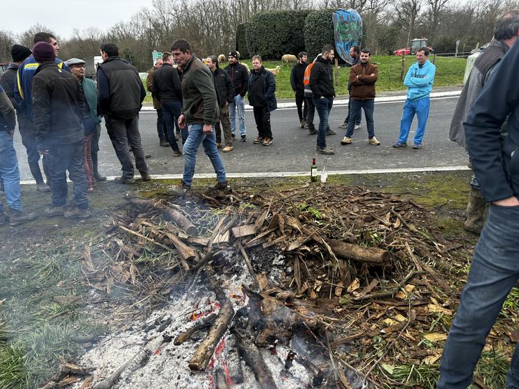 Vendredi matin, un blocage a été mis en place par des éleveurs de l'est de la Vienne, à Lathus-Saint-Rémy. Il est resté jusqu'au samedi soir.