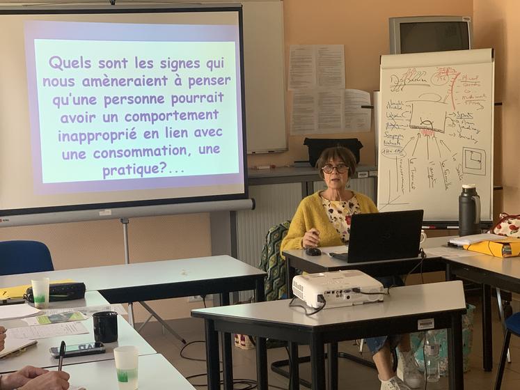 Brigitte Legay a animé cette formation sur les addictions vendredi 22 mars à Saint-Jean-d'Angély.