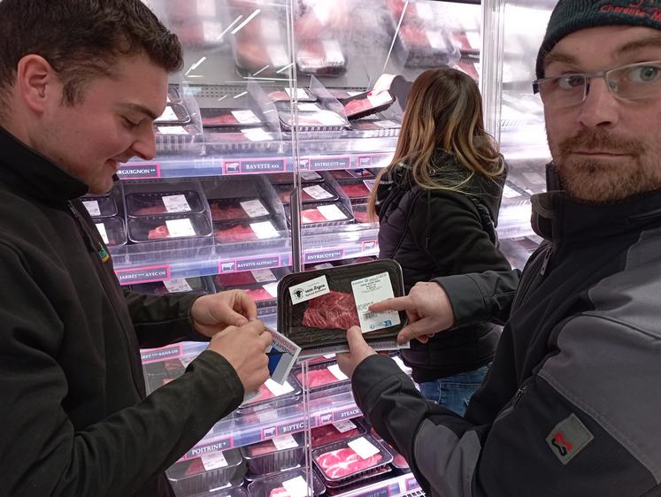 Des jeunes agriculteurs des cantons d'Aigrefeuille et La Jarrie ont contrôlé, notamment l'origine de la viande.