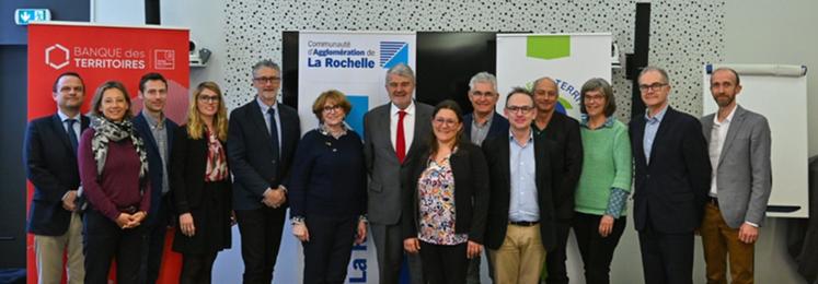 Les partenaires de la SEM Énergies La Rochelle, réunis le 27 mars.