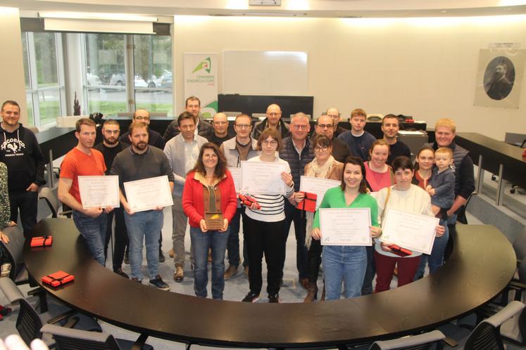 Une vingtaine d'agriculteurs primés au CGA étaient invités à la chambre d'agriculture. 