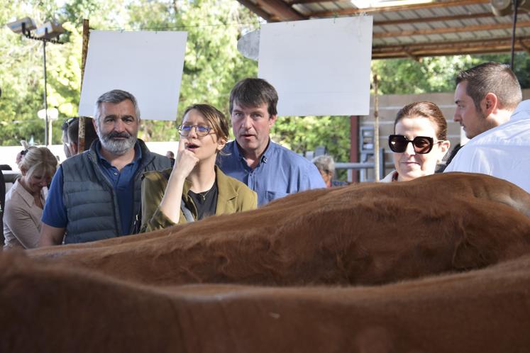 La préfète de Charente, Martine Clavel, est passée par Chabanais samedi matin pour saluer les éleveurs.