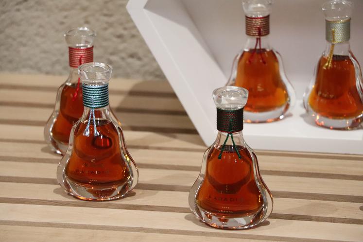 L'objectif est d'arriver à ce résultat avec les fils de soie et les outils fournis. Et de repartir ensuite avec sa carafe de Hennessy Paradis mini.