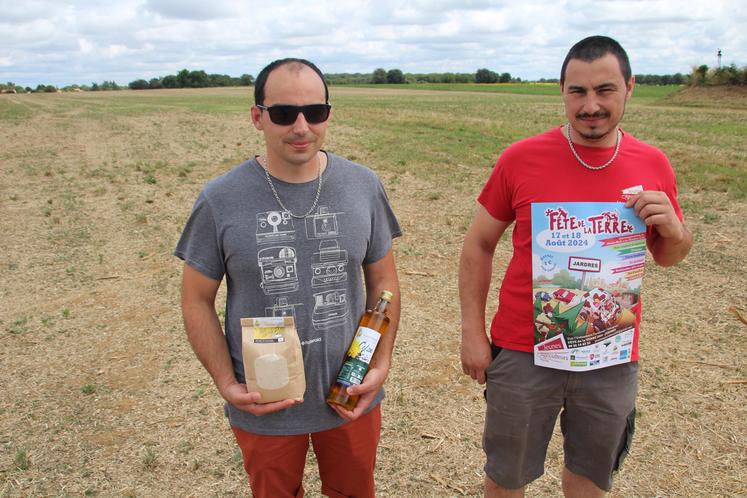 C'est sur une parcelle appartenant à Thomas et Stéphane Lidon que va s'installer la Fête de l'Agriculture.