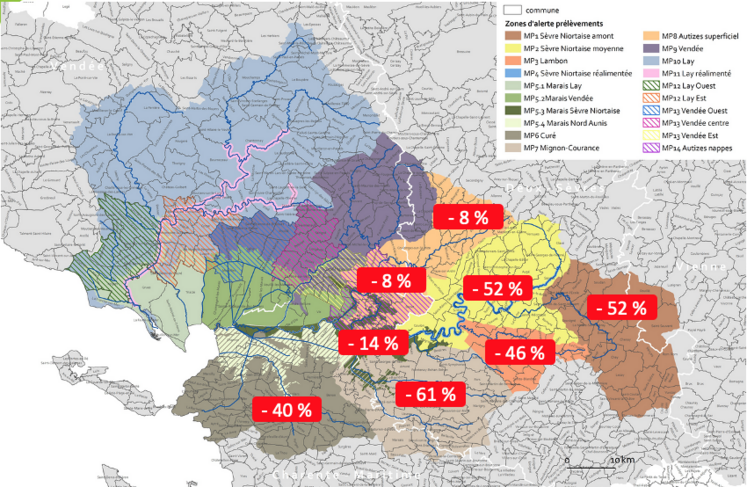 Impacts potentiels de l'annulation de l'AUP n°2 pour l'été 2024 par unité de gestion de l'EPMP.