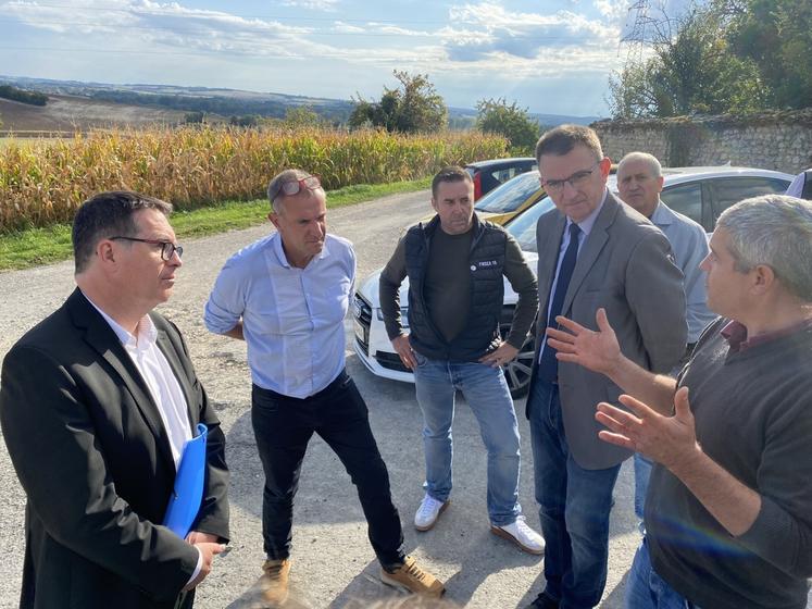 Jérôme Harnois était reçu par l'EARL Rullier à Marsac.