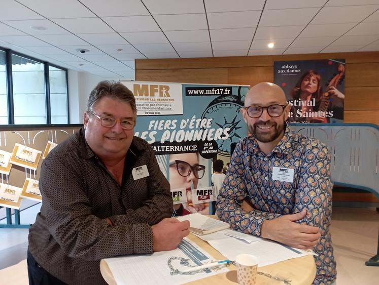 Claude Pilet, président de la fédération départementale des MFR 17 et Jacques Chevalier, directeur des MFR 16.