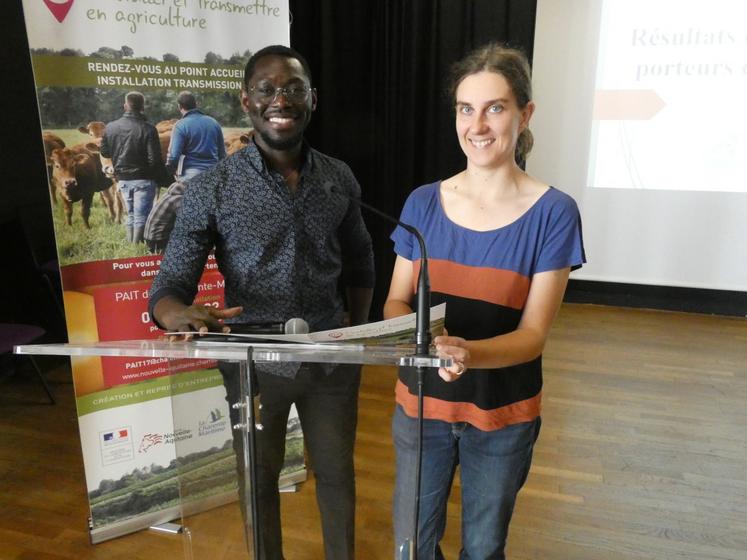 Koami Gbegnon et Audrey Tricard ont présenté les résultats de l'étude le 19 septembre dernier au lycée Desclaude à Saintes.