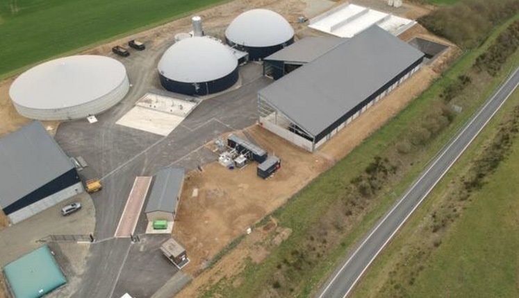 L'unité de méthanisation à Saint-Aubin-de-Baubigné.