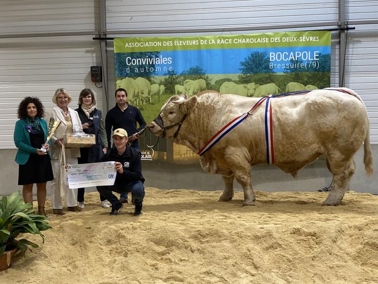 Le taureau Roméo, du Gaec Gaborit (85), est champion mâle.